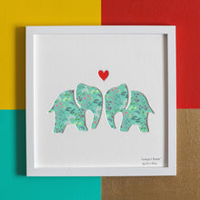 Load image into Gallery viewer, Elephant artwork with floral pattern
