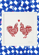 Load image into Gallery viewer, Picture of two chickens with heart above their heads
